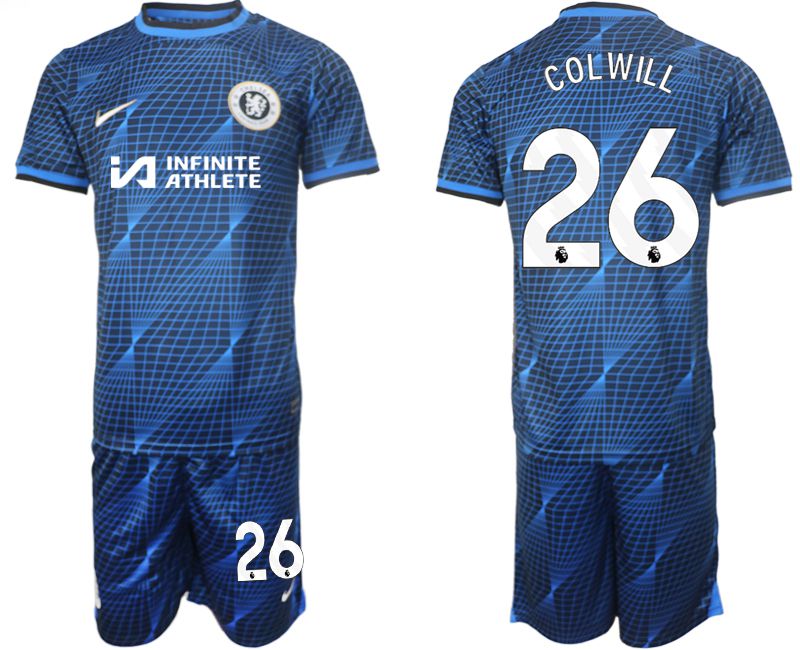 Men 2023-2024 Club Chelsea away blue 26 Soccer Jersey